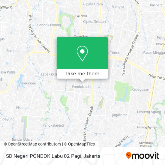 SD Negeri PONDOK Labu 02 Pagi map