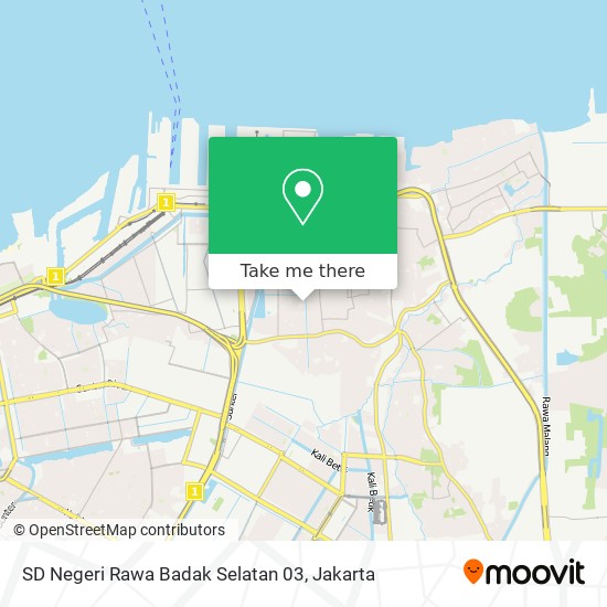 SD Negeri Rawa Badak Selatan 03 map