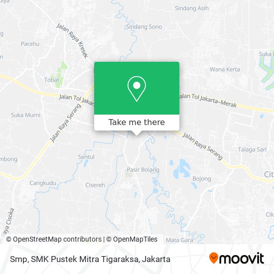 Smp, SMK Pustek Mitra Tigaraksa map