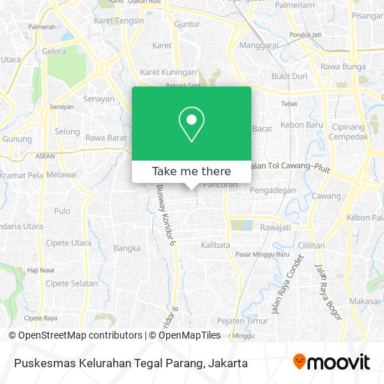 Puskesmas Kelurahan Tegal Parang map