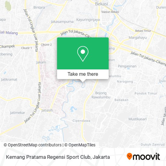 Kemang Pratama Regensi Sport Club map