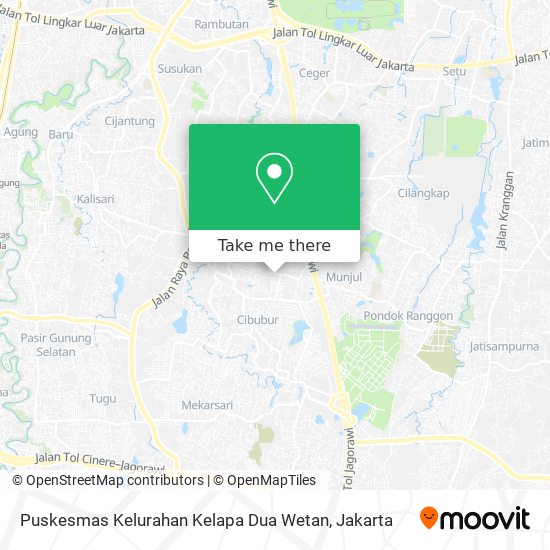 Puskesmas Kelurahan Kelapa Dua Wetan map