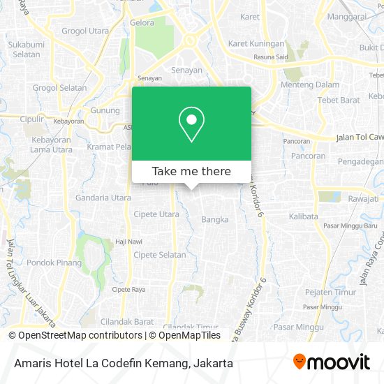 Amaris Hotel La Codefin Kemang map