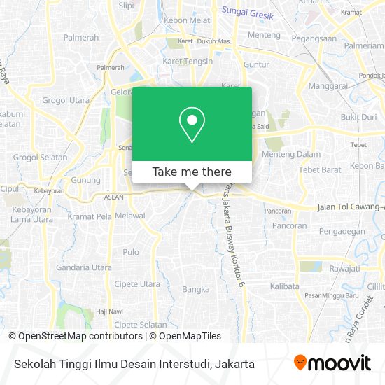 Sekolah Tinggi Ilmu Desain Interstudi map