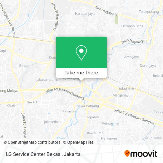 LG Service Center Bekasi map