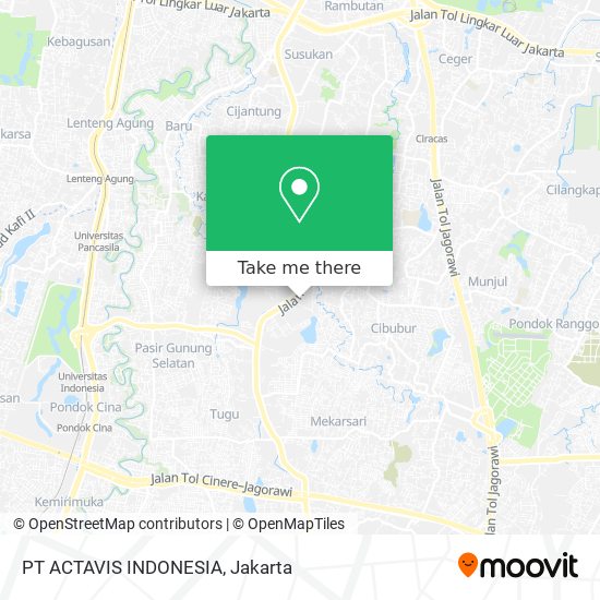 PT ACTAVIS INDONESIA map