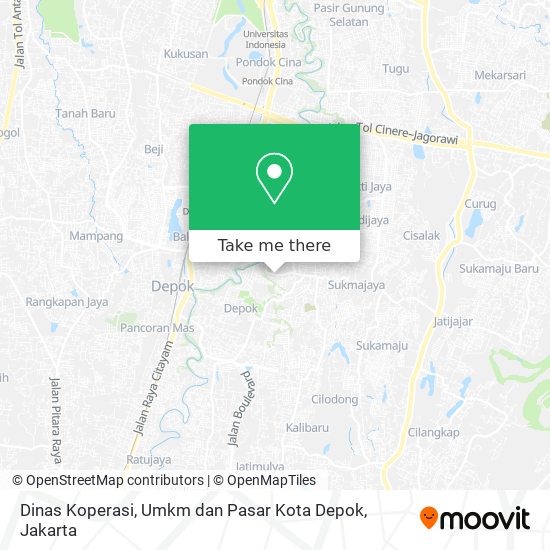 Dinas Koperasi, Umkm dan Pasar Kota Depok map