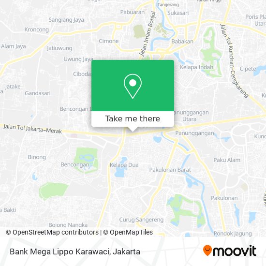 Bank Mega Lippo Karawaci map