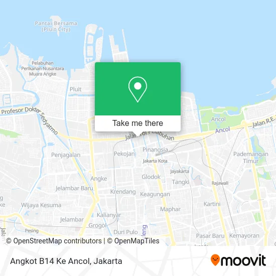 Angkot B14 Ke Ancol map