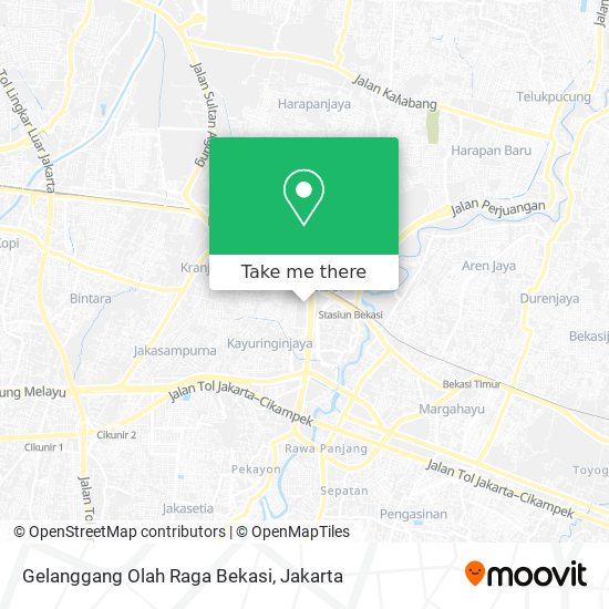 Gelanggang Olah Raga Bekasi map