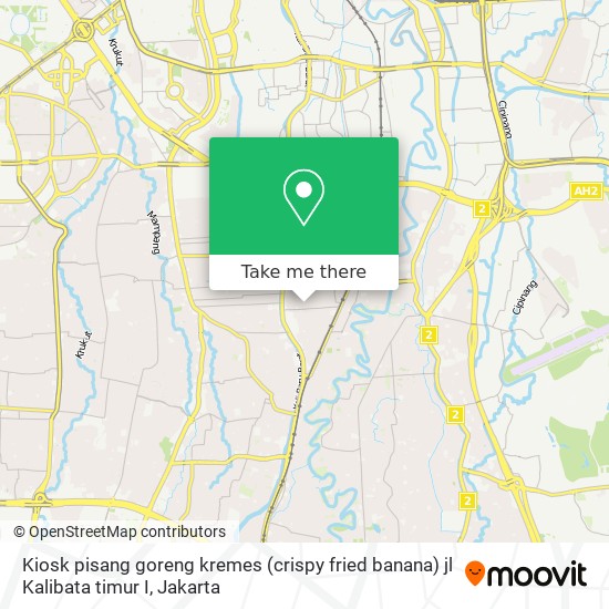 Kiosk pisang goreng kremes (crispy fried banana) jl Kalibata timur I map
