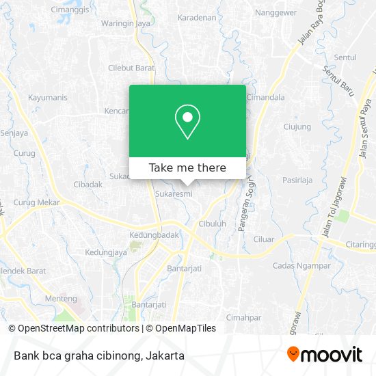 Bank bca graha cibinong map