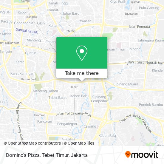 Domino's Pizza, Tebet Timur map