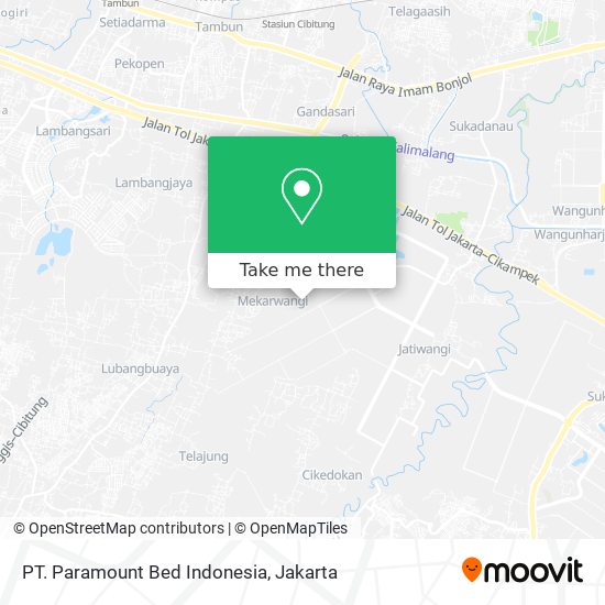 PT. Paramount Bed Indonesia map