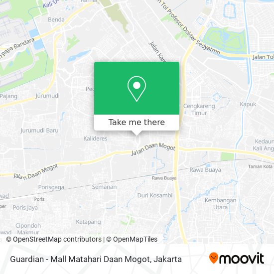 Guardian - Mall Matahari Daan Mogot map