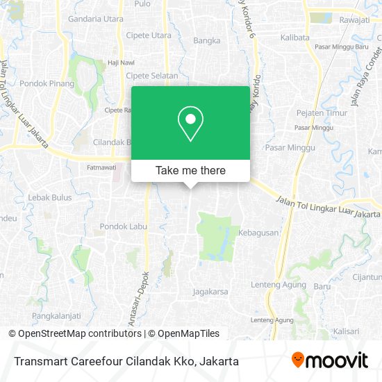 Transmart Careefour Cilandak Kko map