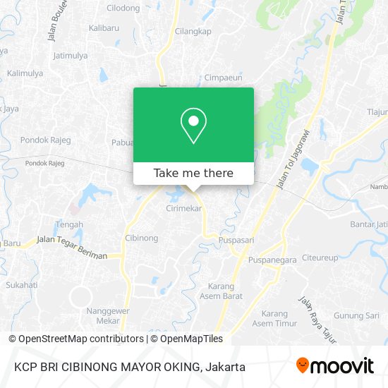 KCP BRI CIBINONG MAYOR OKING map