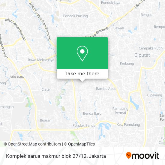 Komplek sarua makmur blok 27 / 12 map