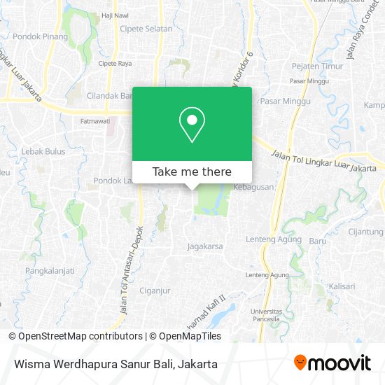 Wisma Werdhapura Sanur Bali map