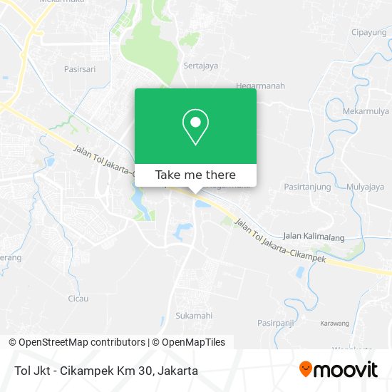 Tol Jkt - Cikampek Km 30 map
