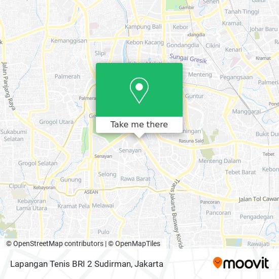 Lapangan Tenis BRI 2 Sudirman map