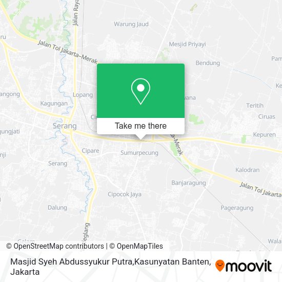 Masjid Syeh Abdussyukur Putra,Kasunyatan Banten map