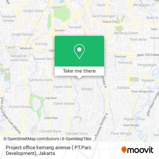 Project office kemang avenue ( PT.Parc Development) map