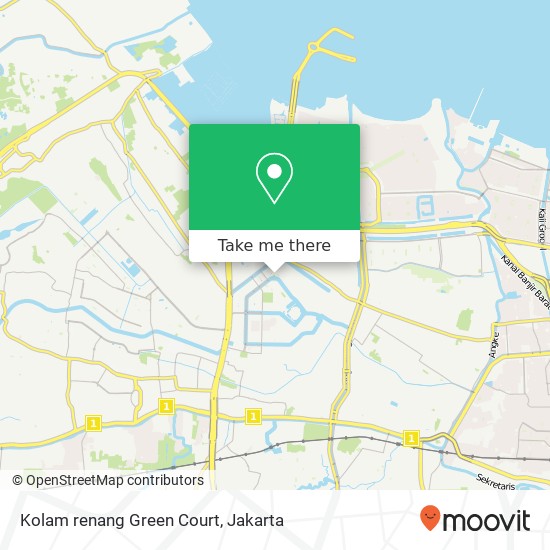 Kolam renang Green Court map