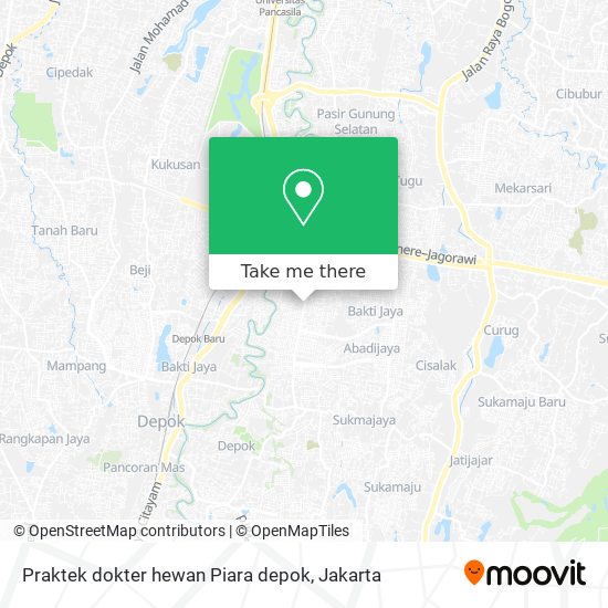 Praktek dokter hewan Piara depok map