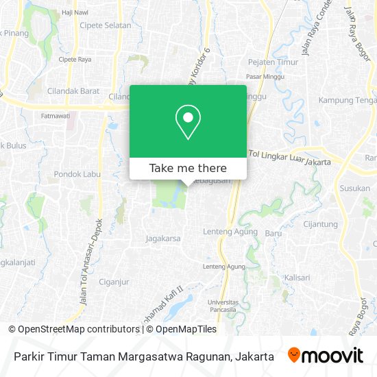Parkir Timur Taman Margasatwa Ragunan map