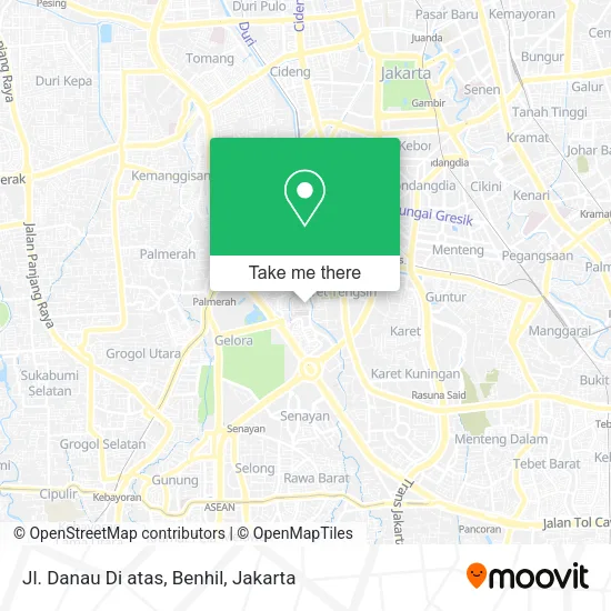 Jl. Danau Di atas, Benhil map
