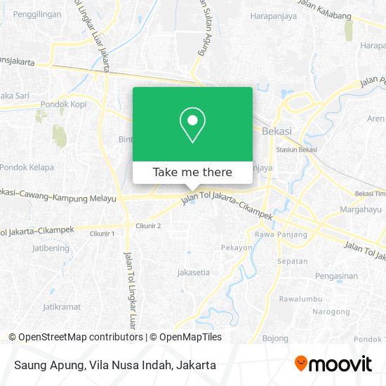 Saung Apung, Vila Nusa Indah map