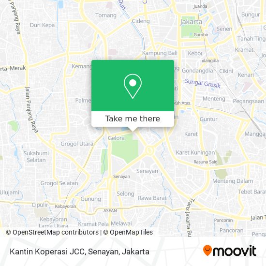 Kantin Koperasi JCC, Senayan map