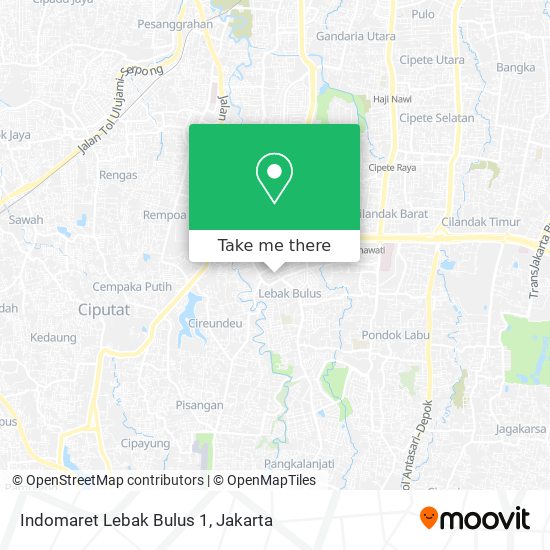 Indomaret Lebak Bulus 1 map