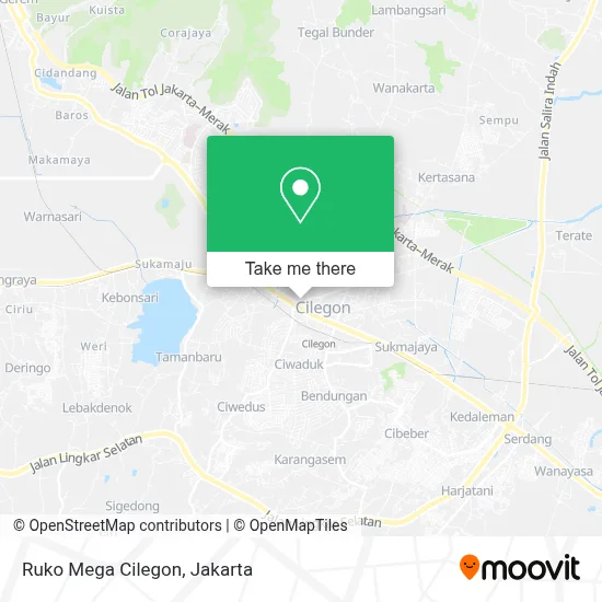 Ruko Mega Cilegon map