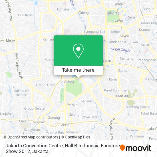 Jakarta Convention Centre,  Hall B Indonesia Furniture Show 2012 map