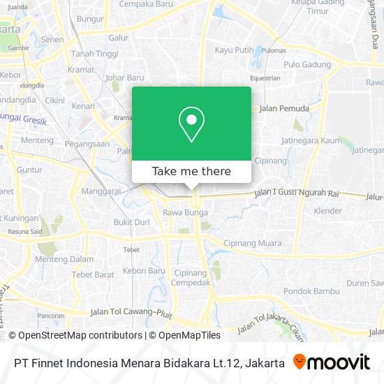 PT Finnet Indonesia Menara Bidakara Lt.12 map