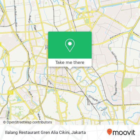 Ilalang Restaurant Gren Alia Cikini map