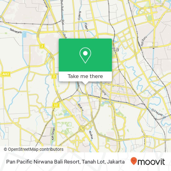 Pan Pacific Nirwana Bali Resort, Tanah Lot map