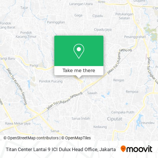 Titan Center Lantai 9 ICI Dulux Head Office map