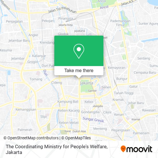 The Coordinating Ministry for People's Welfare map