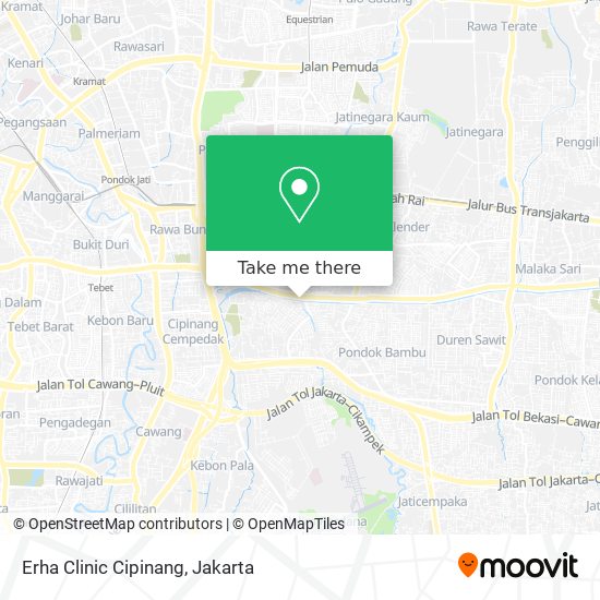 Erha Clinic Cipinang map