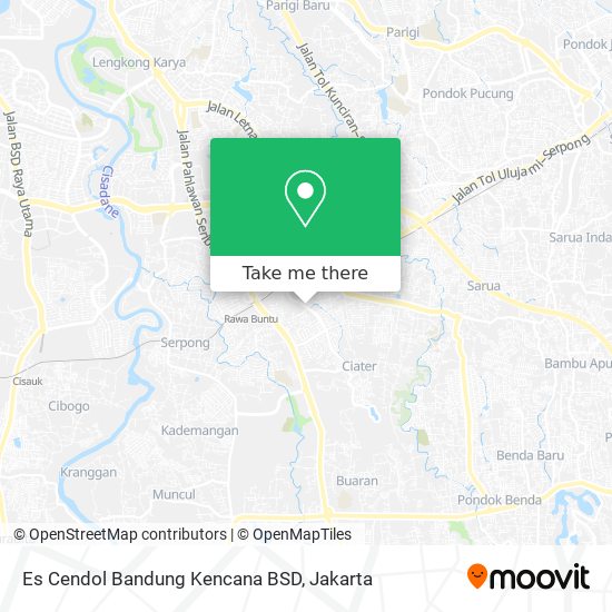 Es Cendol Bandung Kencana BSD map
