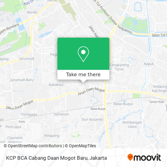 KCP BCA Cabang Daan Mogot Baru map