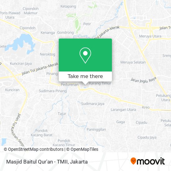 Masjid Baitul Qur'an - TMII map