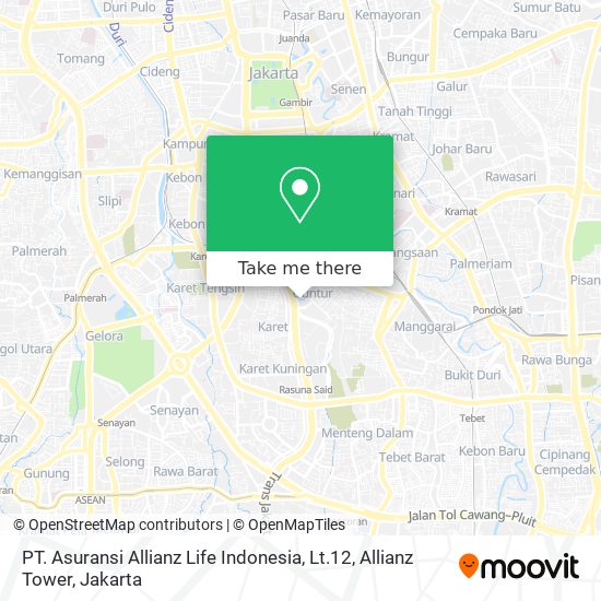 PT. Asuransi Allianz Life Indonesia, Lt.12, Allianz Tower map