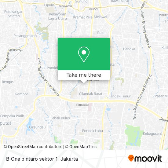 B-One bintaro sektor 1 map