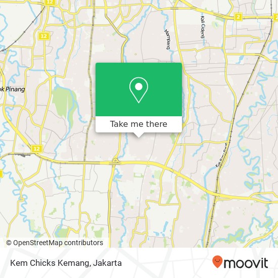 Kem Chicks Kemang map