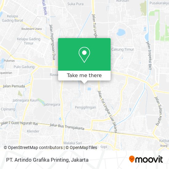 PT. Artindo Grafika Printing map