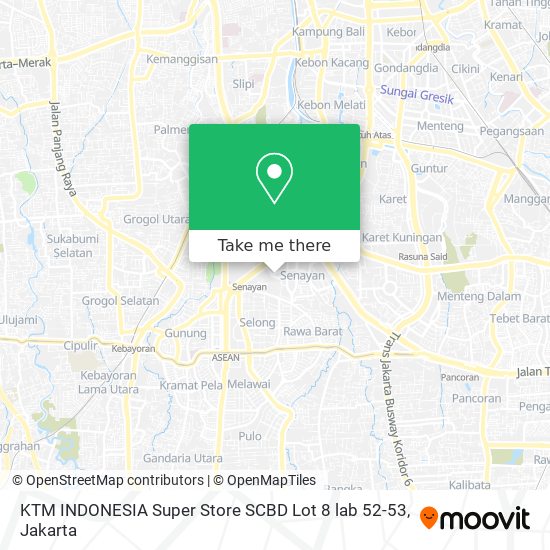 KTM INDONESIA Super Store SCBD Lot 8 lab 52-53 map